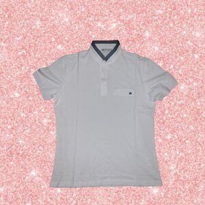 J&CE Men's Short Sleeve Mandarin Collar Cotton T-Shirt